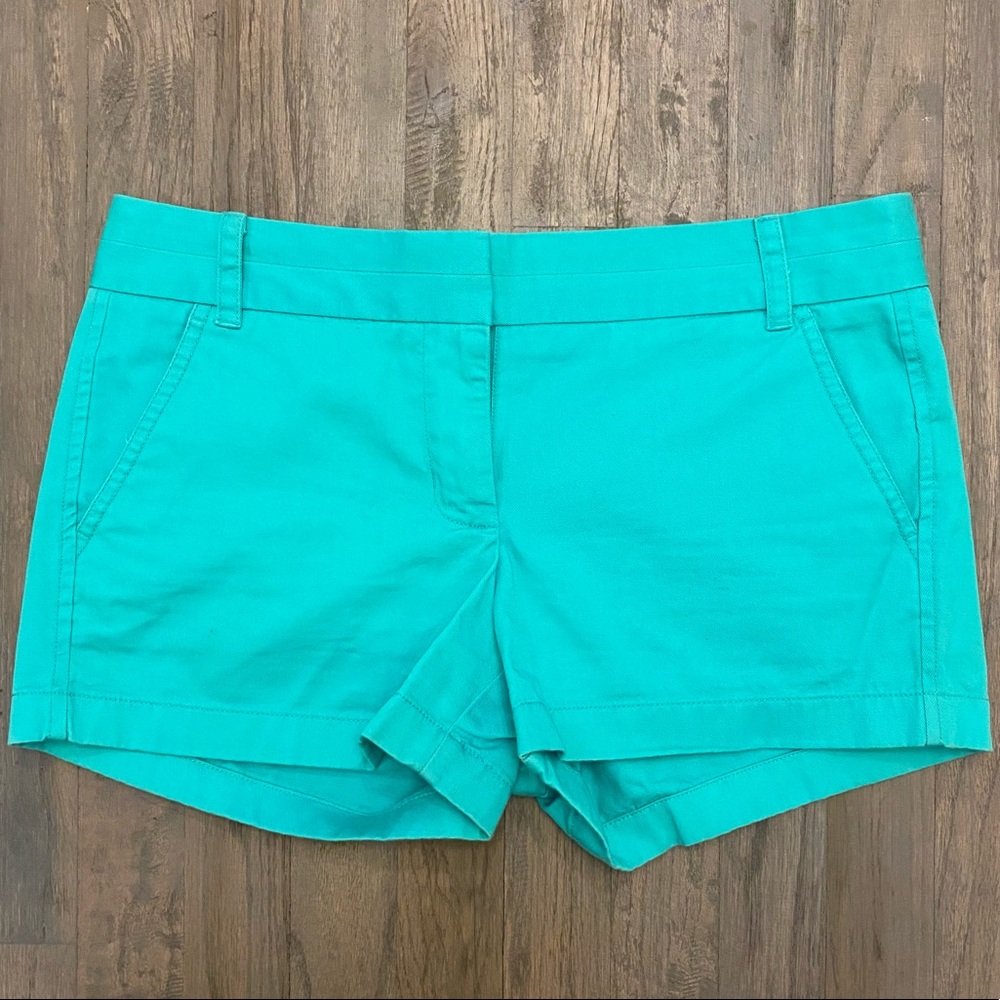 Green J. Crew Chino Shorts